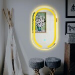 خرید آینه های دکوراتیو و بک لایت آینه یاقوت مدل K62